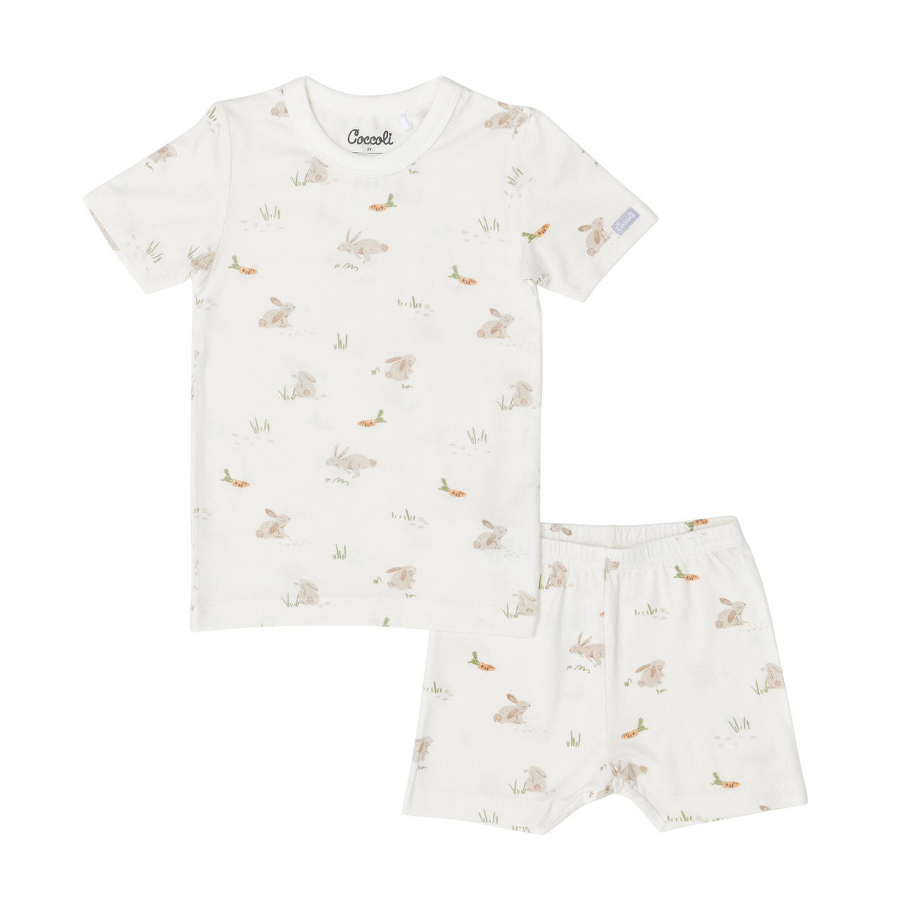 COCCOLI KID MODAL SHORT SLEEVE PYJAMA BUNNY
