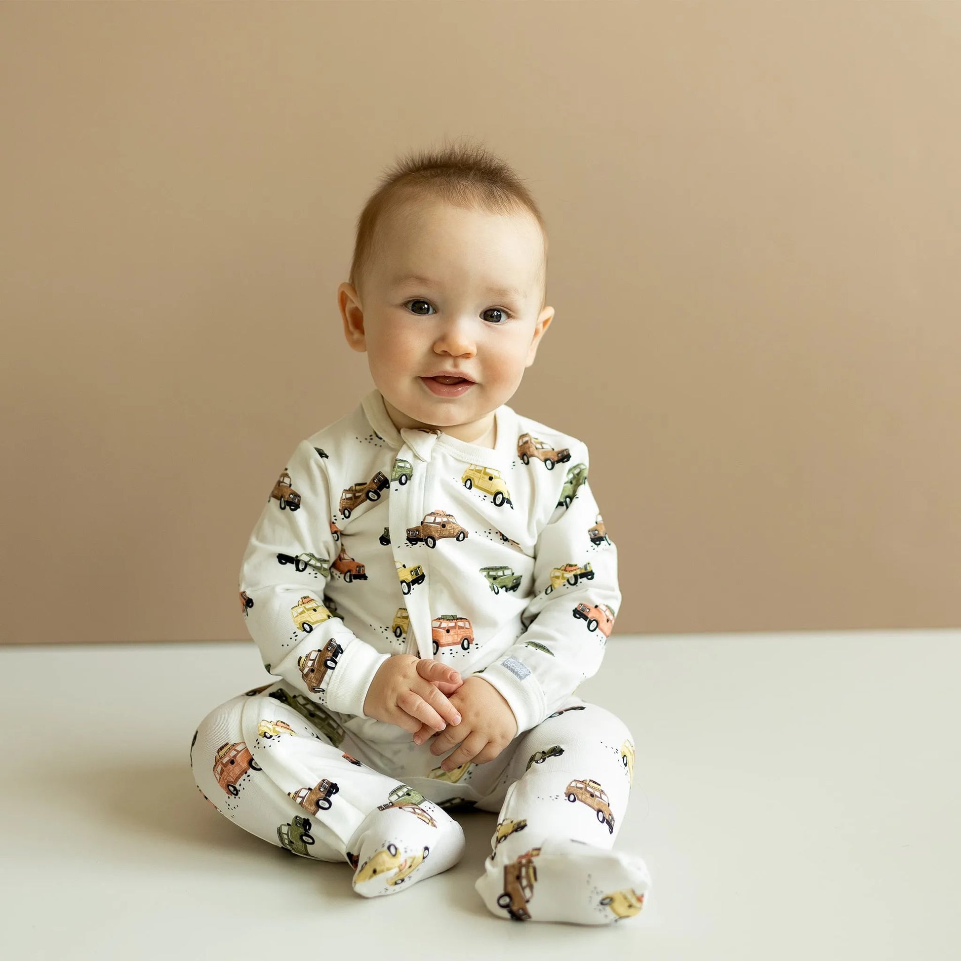 COCCOLI INFANT JEEPS MODAL ZIPPER FOOTIE