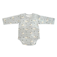 Coccoli Infant Long Sleeve Modal Romper Sleep On Mercury