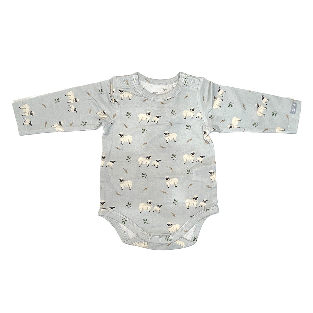 Coccoli Infant Long Sleeve Modal Romper Sleep On Mercury