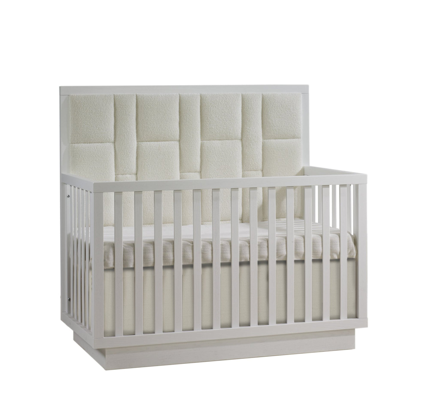 NATART SIGNATURE SERIES COMO 4 IN 1 CONVERTIBLE CRIB WITH GEOMETRIC UPHOLSTERED PANEL - baby enRoute