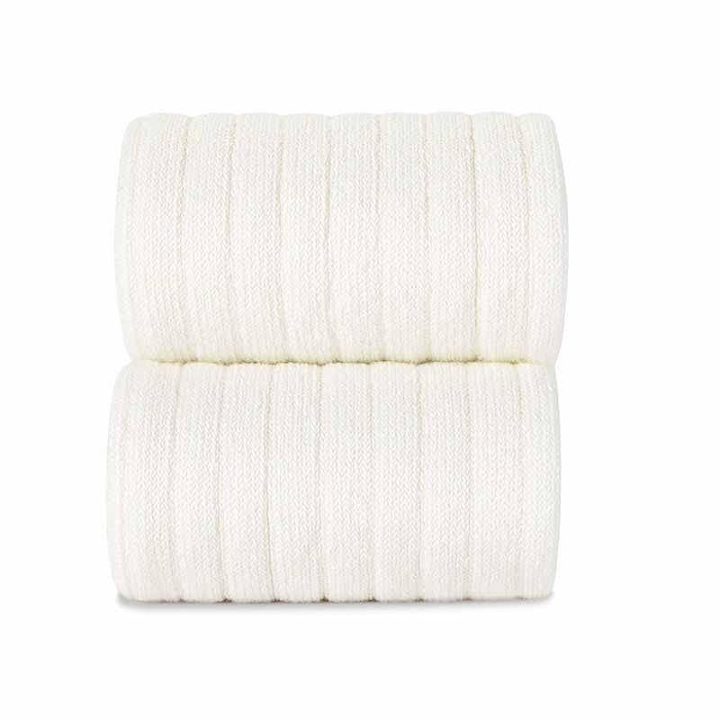 CONDOR BASIC RIB KNEE HIGH SOCKS CREAM