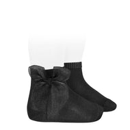 Condor Ceremony Short Socks With Organza Bow Black