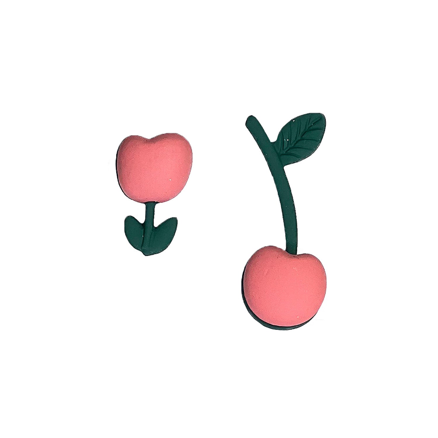 NEMIBABY EARRINGS TULIP & CHERRY - 925 STERLING SILVER PINS