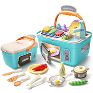 CUTE STONE KIDS PICNIC & KITCHEN PLAYSET BLUE