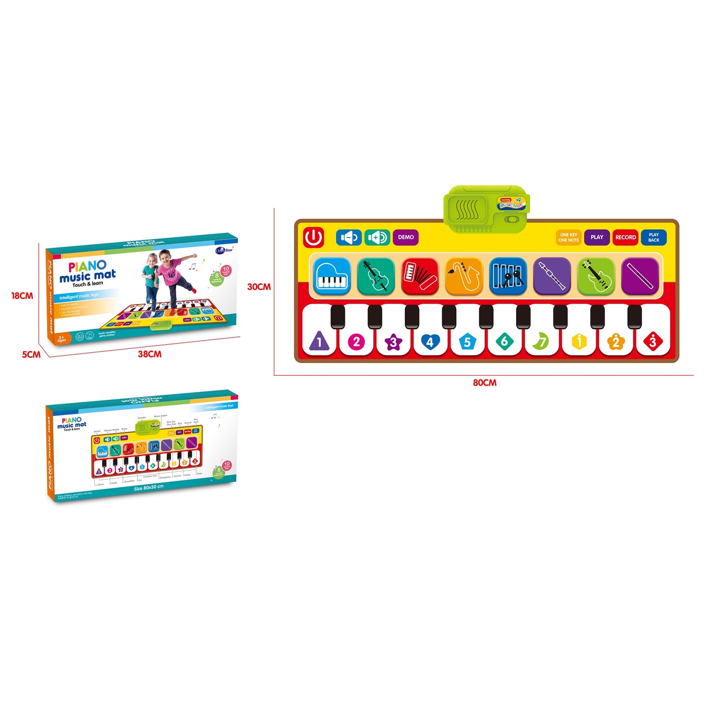 HANDSOME MUSICAL PIANO PLAYMAT - baby enRoute