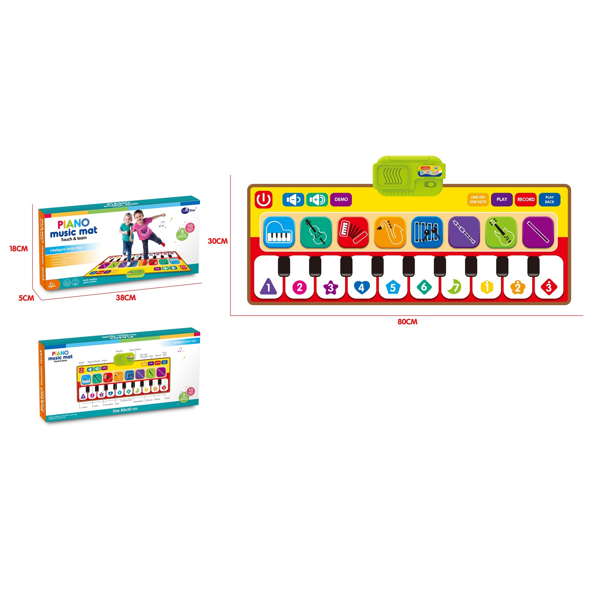 Handsome Musical Piano Playmat