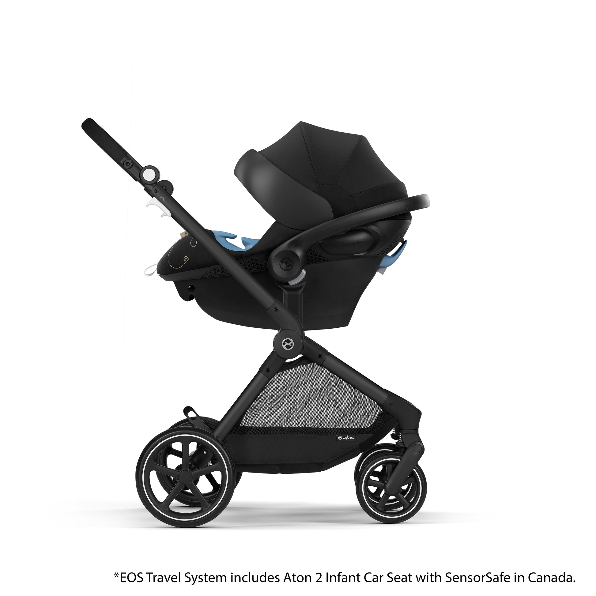 CYBEX EOS 5-IN-1 TRAVEL SYSTEM STROLLER + LIGHTWEIGHT ATON 2 INFANT CAR SEAT WITH SENSOR SAFE