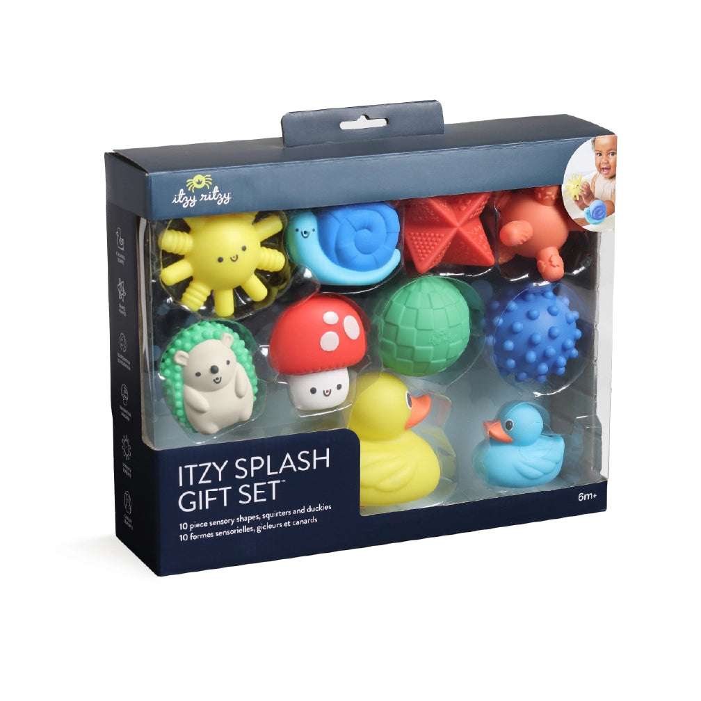 Itzy Ritzy Itzy Splash bath toys gift set, 10 pieces, assorted shapes