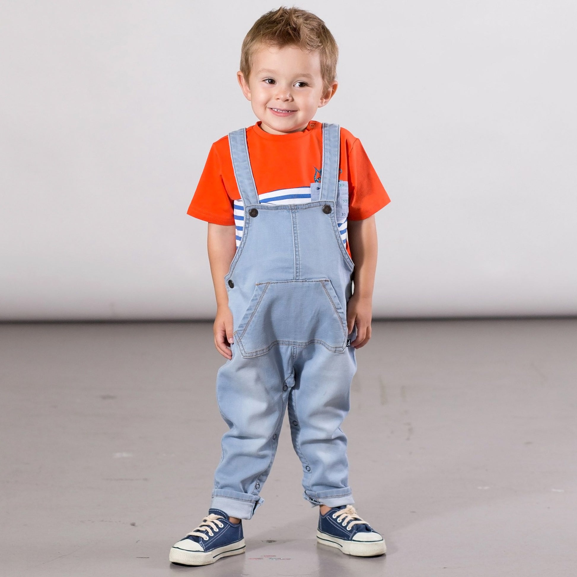 DEUX PAR DEUX FRENCH TERRY DENIM OVERALL UNISEX
