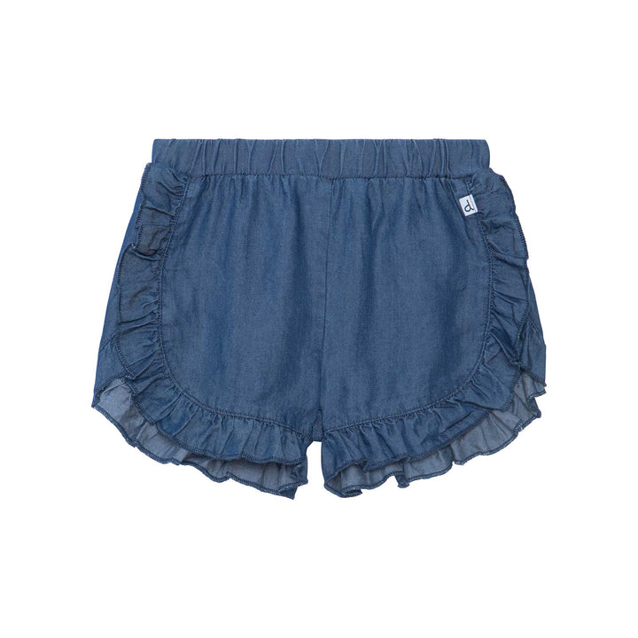 DEUX PAR DEUX SHORT WITH FRILL NAVY DENIM