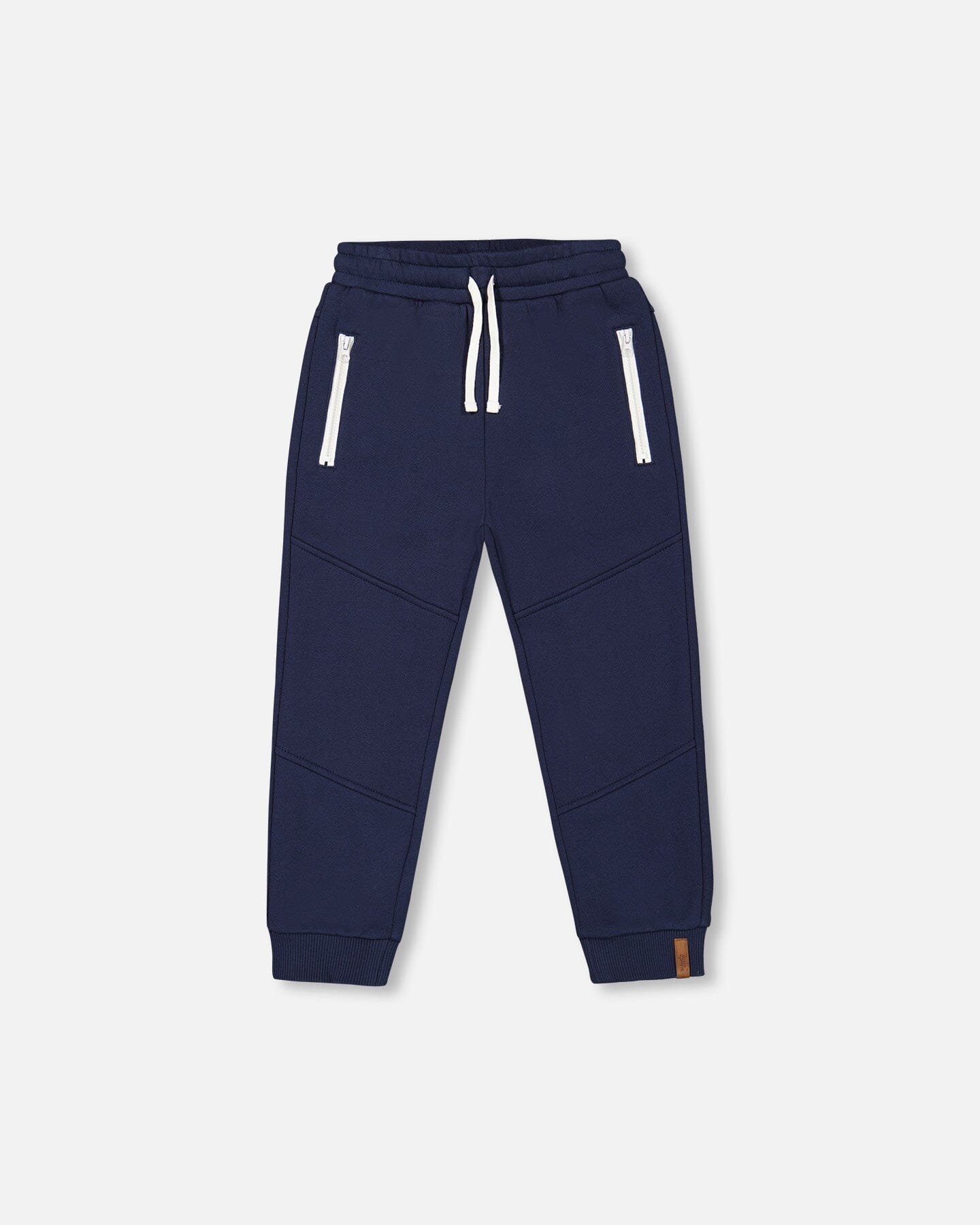 DEUX PAR DEUX FLEECE SWEATPANTS WITH ZIPPER POCKETS NAVY