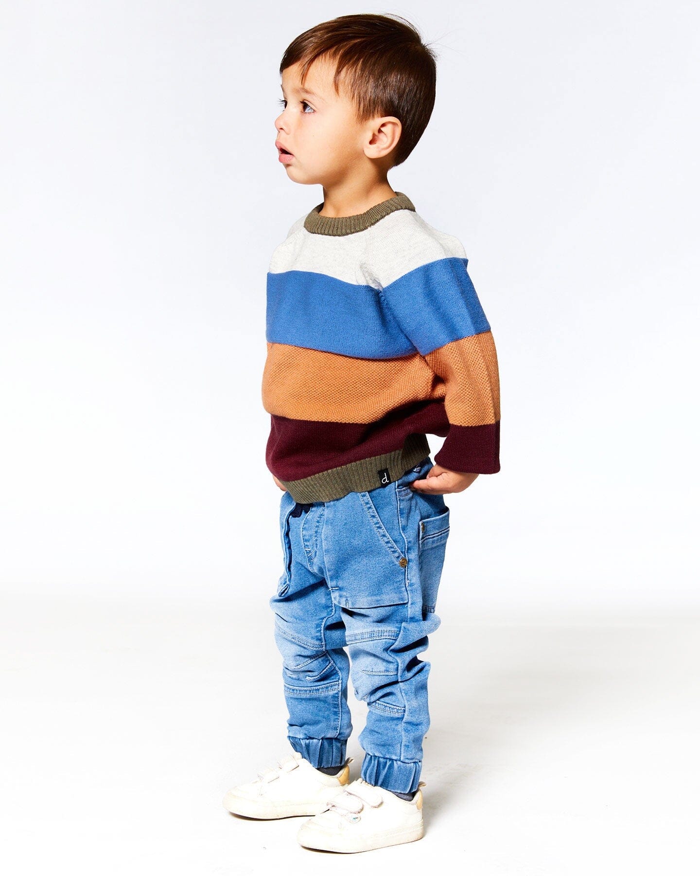 DEUX PAR DEUX FRENCH TERRY DENIM JOGGER PANTS LIGHT BLUE
