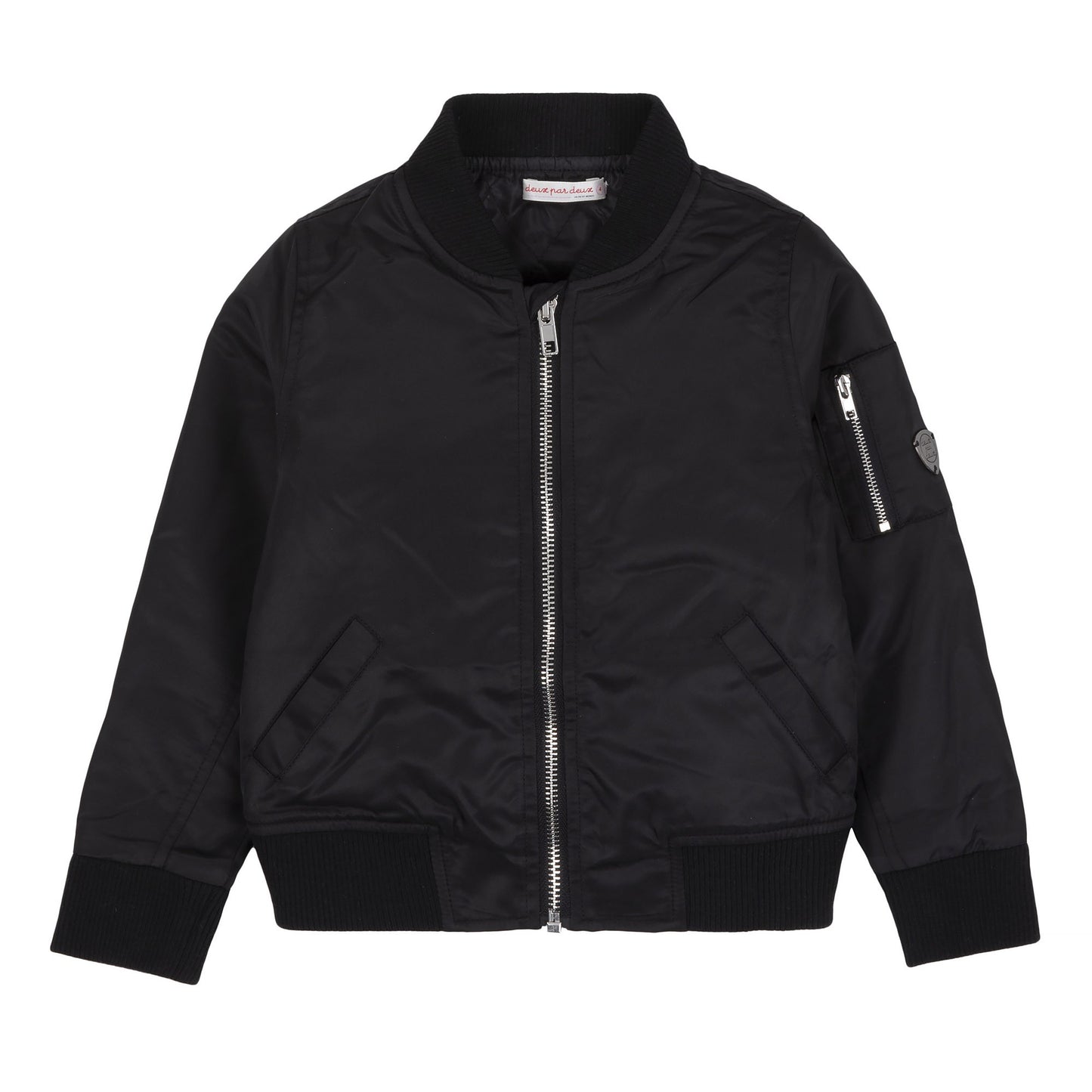 DEUX PAR DEUX BOMBER NYLON JACKET ANTHRACITE - baby enRoute