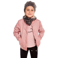 DEUX PAR DEUX BOMBER NYLON JACKET BLUSH