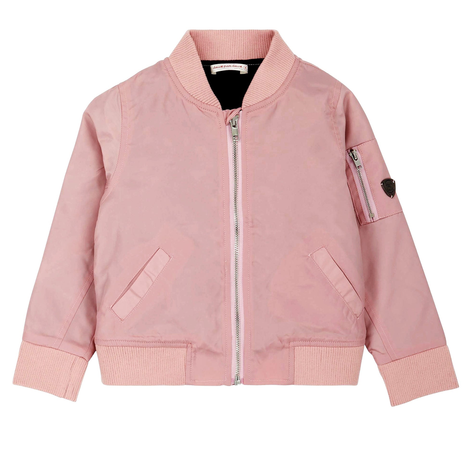 DEUX PAR DEUX BOMBER NYLON JACKET BLUSH