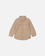 DEUX PAR DEUX SHERPA OVERSHIRT WITH POCKET SESAME