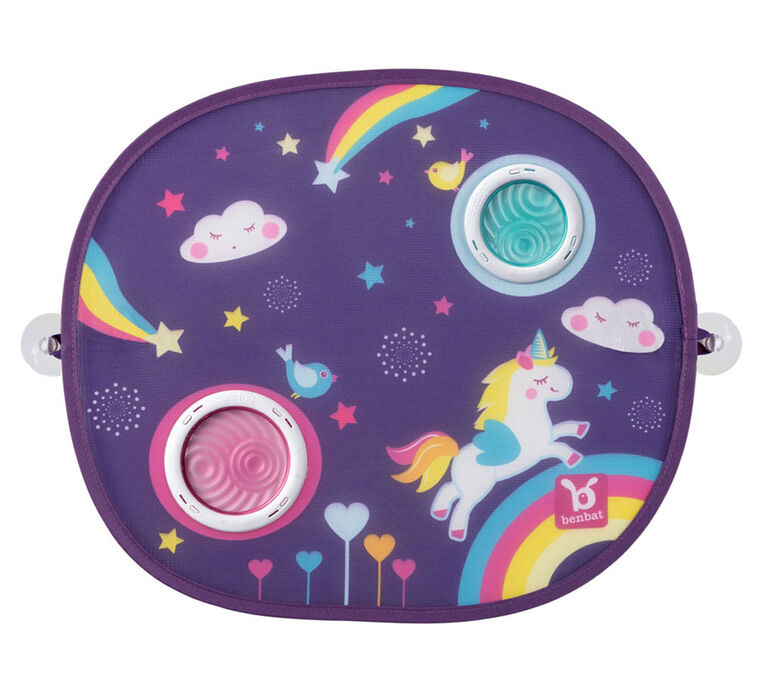 BENBAT CAR SUNSHADE ROUND WITH SUCTION CUP UNICORN