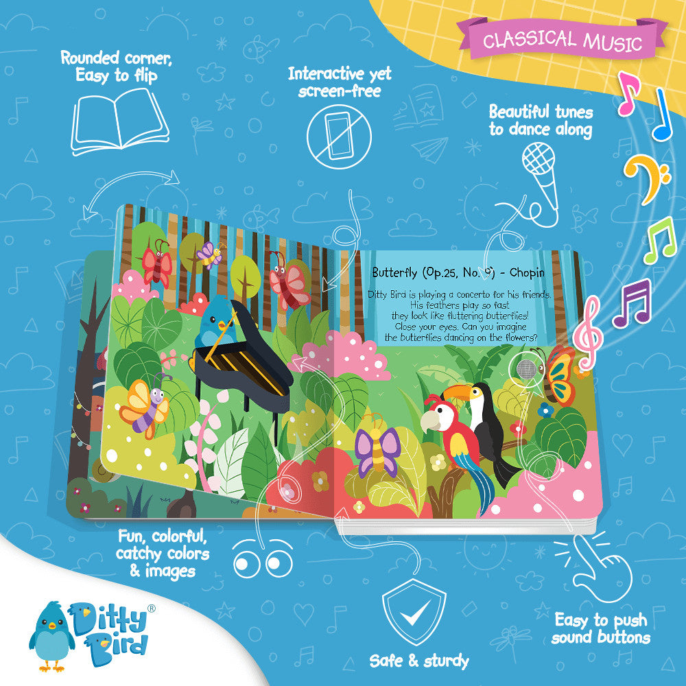 DITTY BIRD SOUND BOOK - CLASSICAL MUSIC - baby enRoute