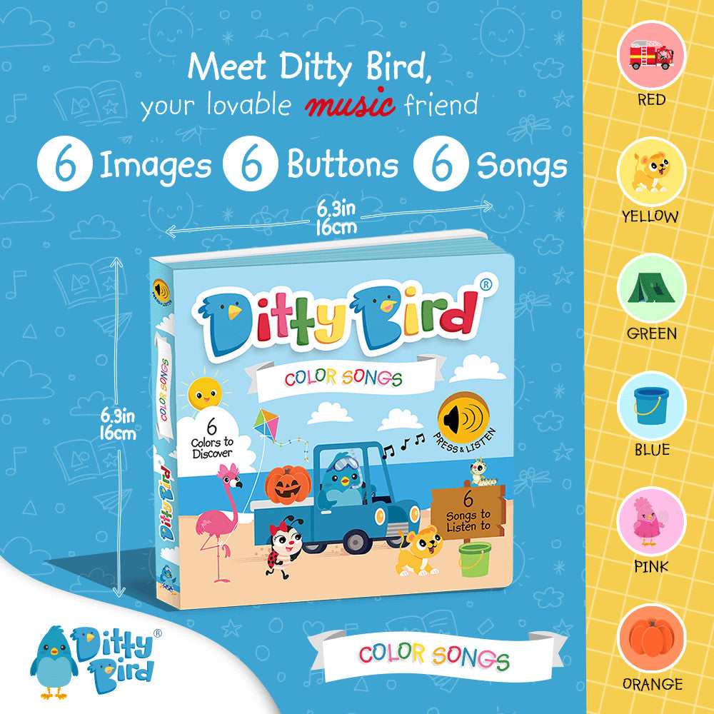 DITTY BIRD SOUND BOOK - COLOR SONGS - baby enRoute