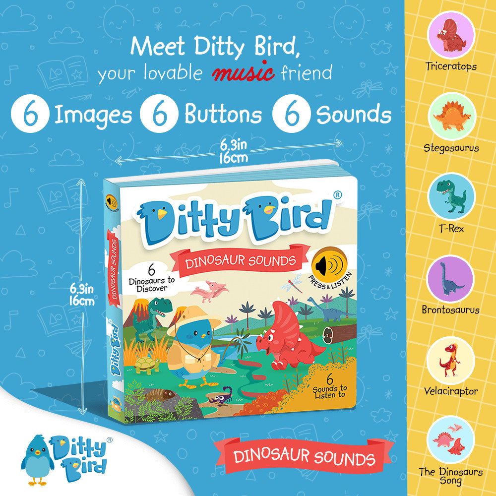 Ditty Bird Sound Book Dinosaur Sounds
