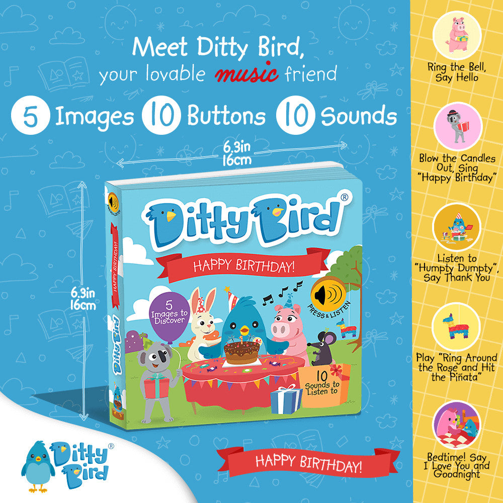 DITTY BIRD SOUND BOOK - HAPPY BIRTHDAY
