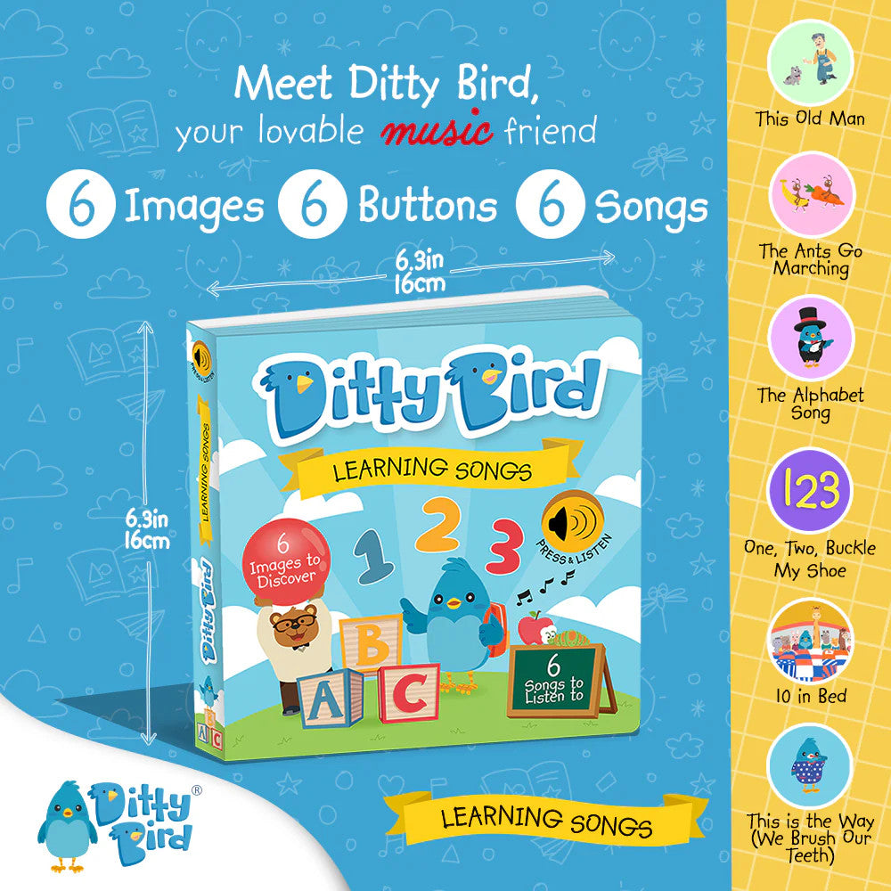 DITTY BIRD SOUND BOOK - LEARNING SONGS - baby enRoute