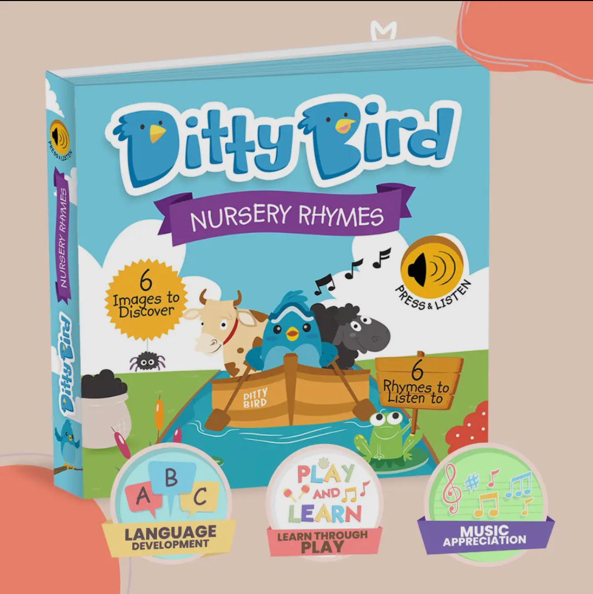 DITTY BIRD SOUND BOOK - NURSERY RHYMES - baby enRoute