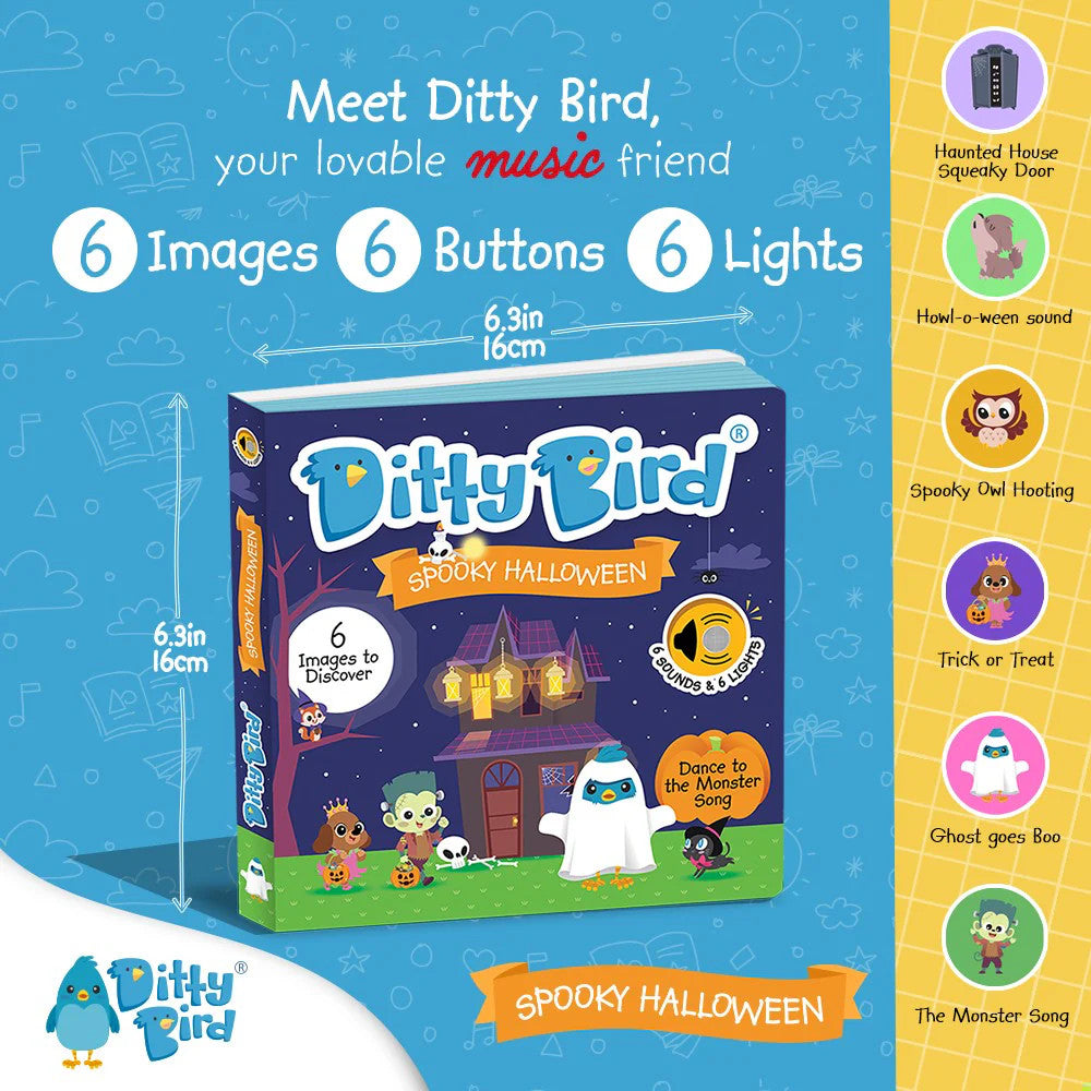 DITTY BIRD SOUND BOOK - SPOOKY HALLOWEEN