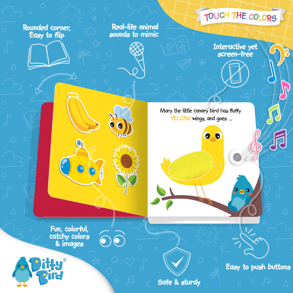 Ditty Bird Sound Book Touch The Colors