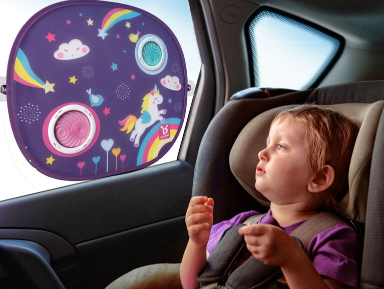 BENBAT CAR SUNSHADE ROUND WITH SUCTION CUP UNICORN