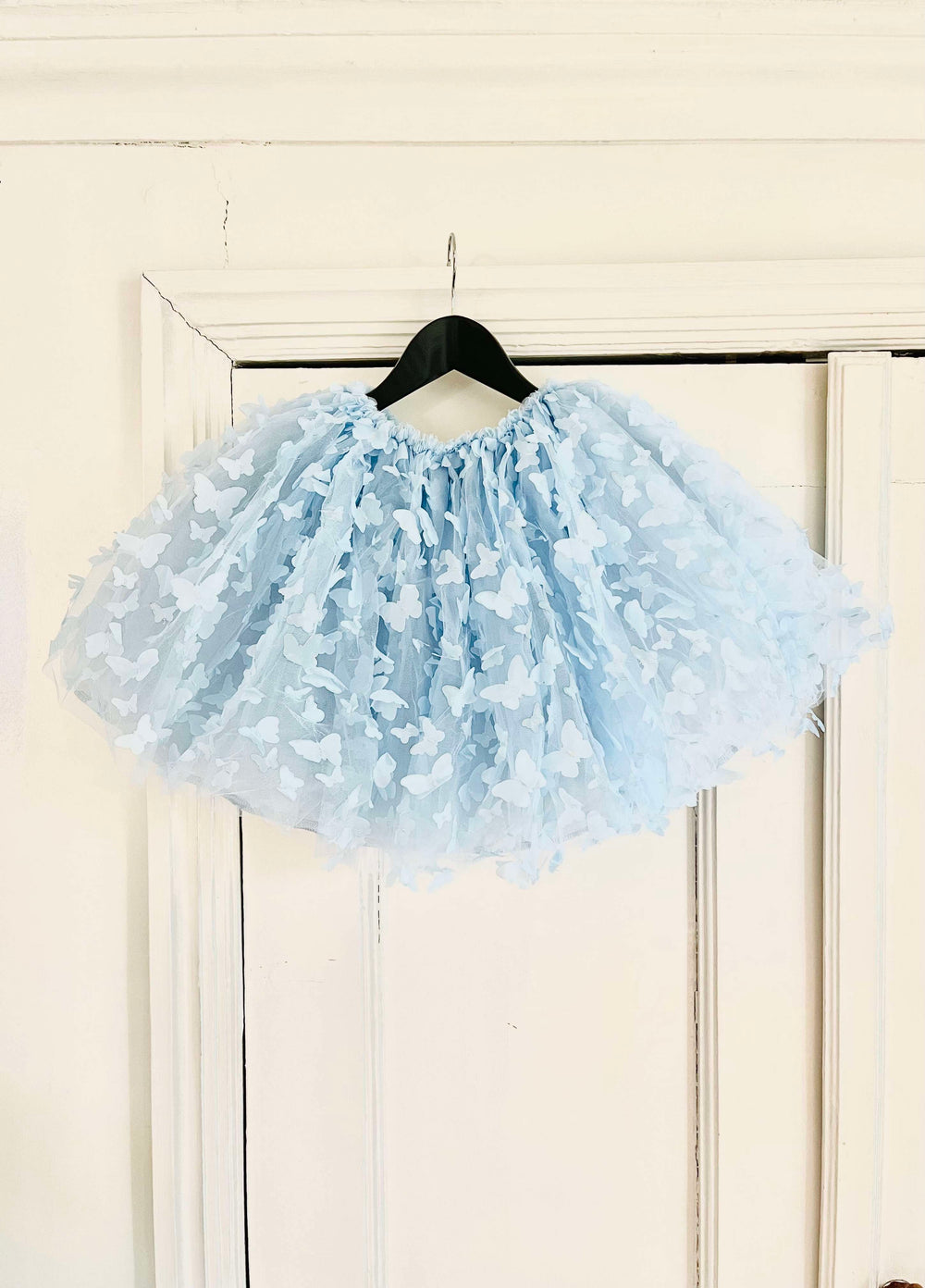DOLLY BY LE PETIT TOM ALLOVER BUTTERFLIES TUTU SKIRT LIGHT BLUE