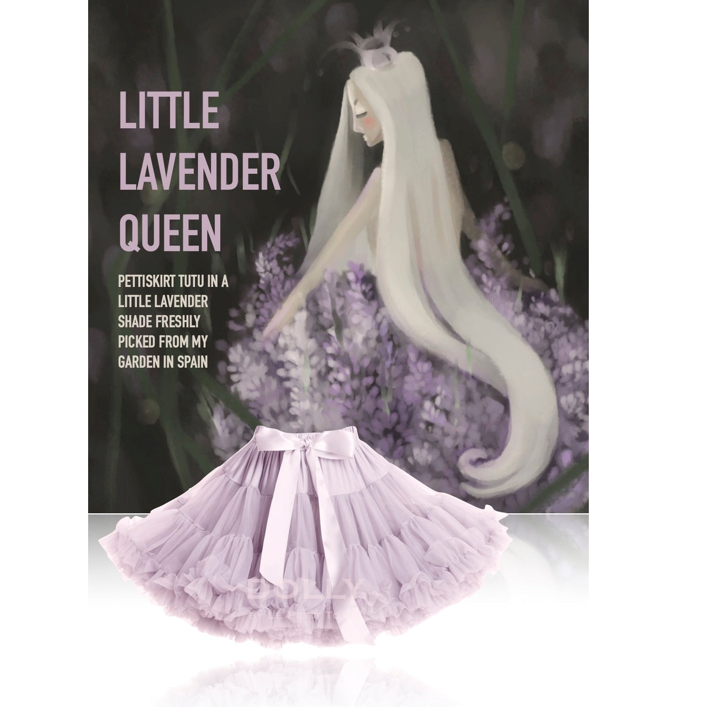 DOLLY BY LE PETIT TOM PETTISKIRT LITTLE LAVENDER QUEEN LITTLE LAVENDER
