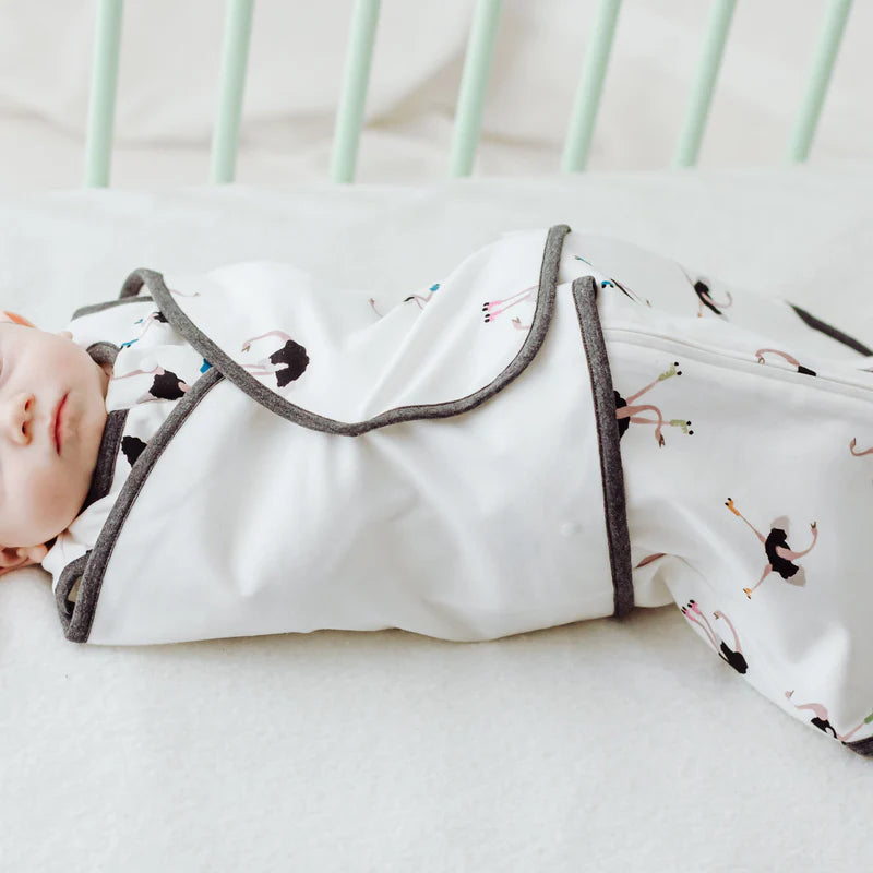 NEST DESIGNS ORGANIC COTTON SWADDLE SLEEP BAG 1.0 TOG LET'S ROLL(0-6M)