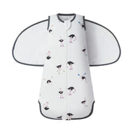 NEST DESIGNS ORGANIC COTTON SWADDLE SLEEP BAG 1.0 TOG LET'S ROLL(0-6M)