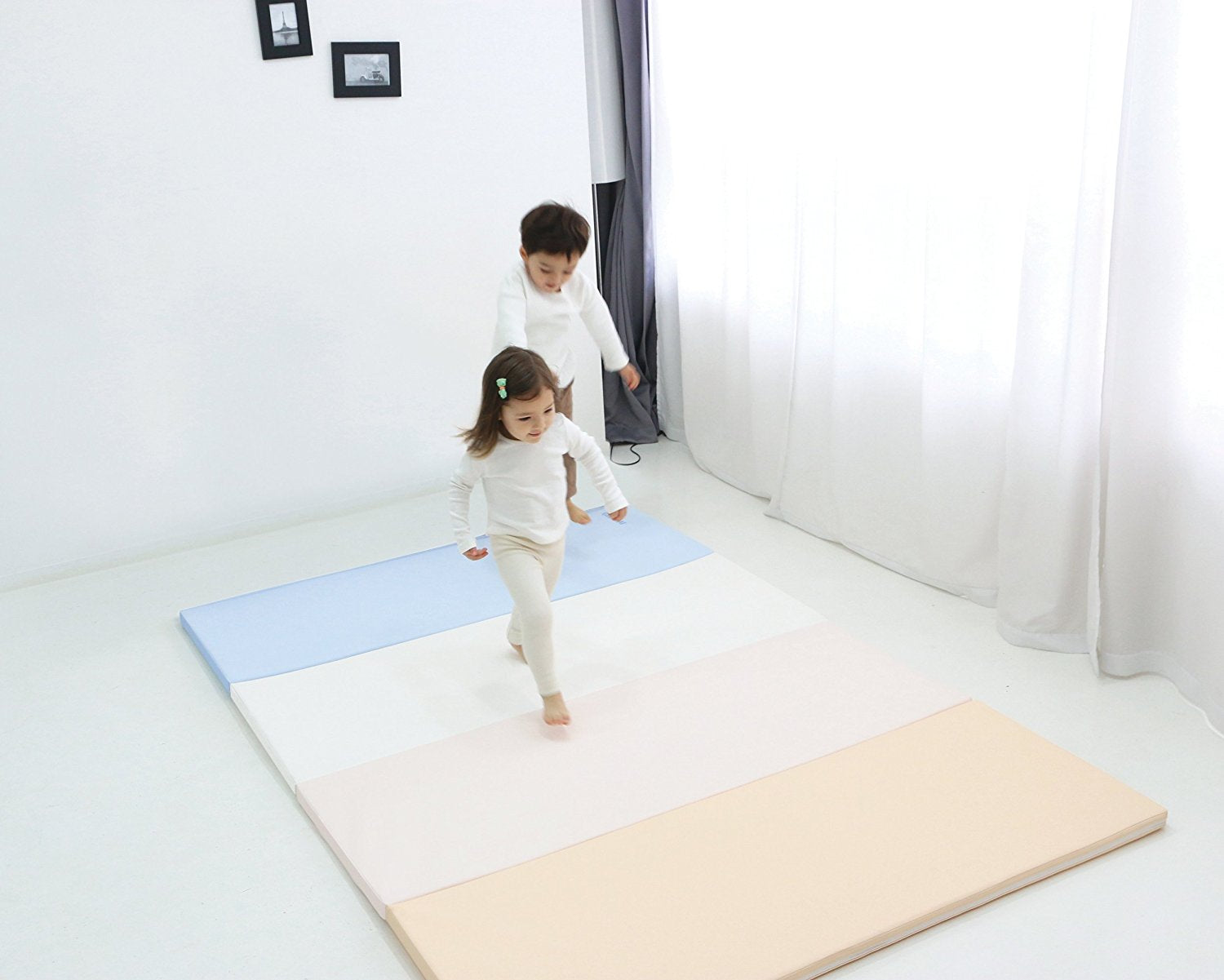 BABY CARE PREMIUM TUMBLING FOLDING MAT - LARGE - PASTEL BLUE