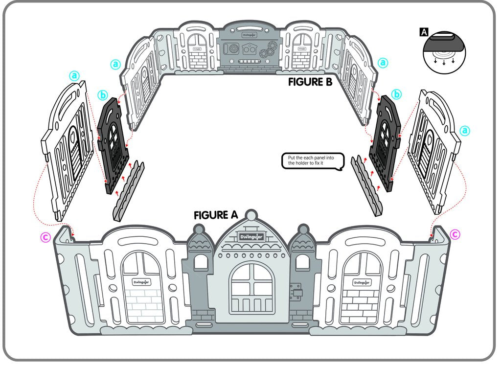 DWINGULER CASTLE EXTENSION SET RAINBOW