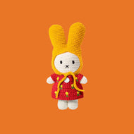Just Dutch Miffy Tulip Dress Red With Yellow Hat