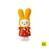Just Dutch Miffy Tulip Dress Red With Yellow Hat