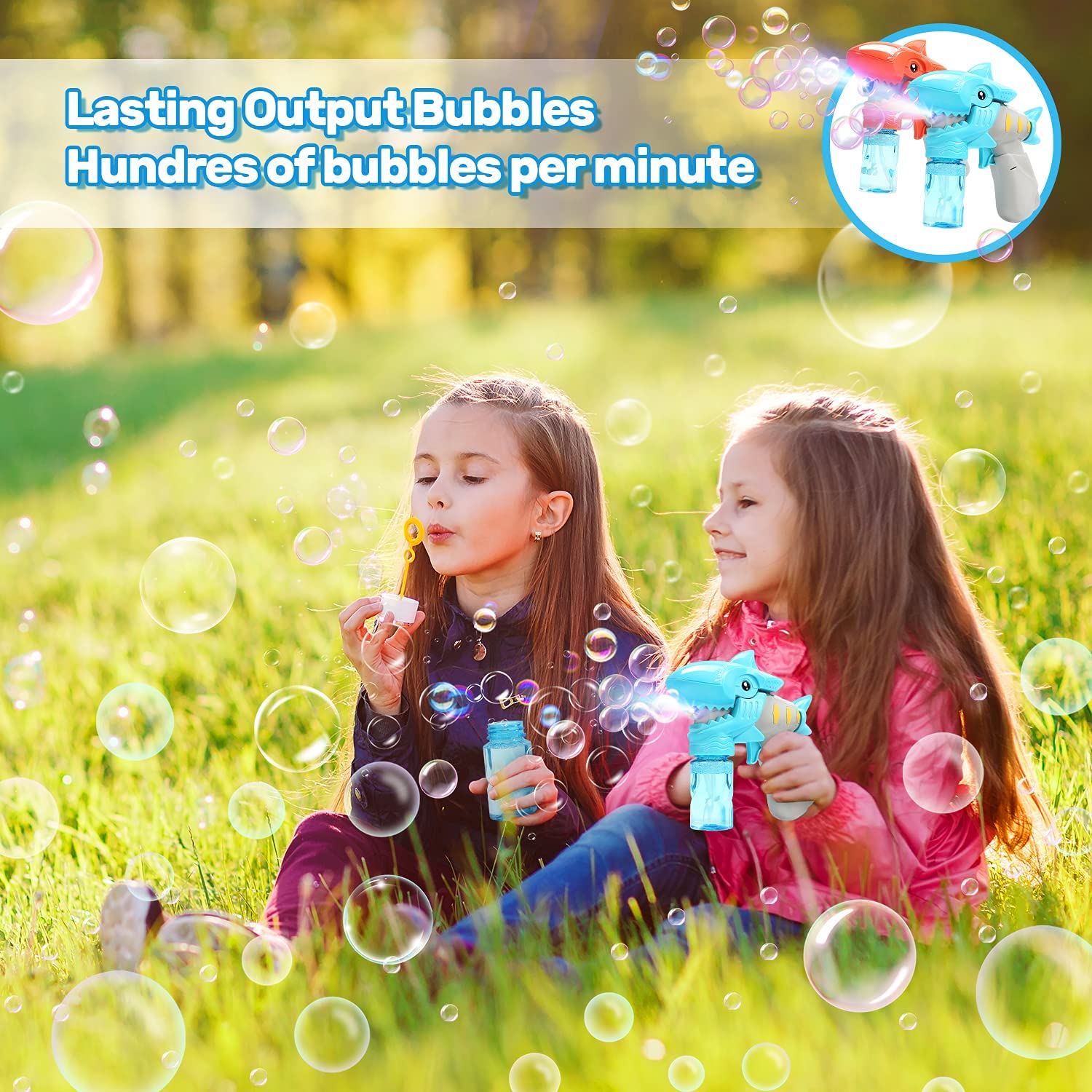 EAGLE STONE SHARK BUBBLE GUN FOR KIDS 2 SET