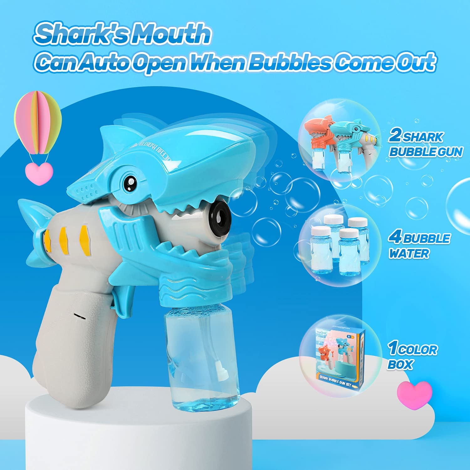 EAGLE STONE SHARK BUBBLE GUN FOR KIDS 2 SET