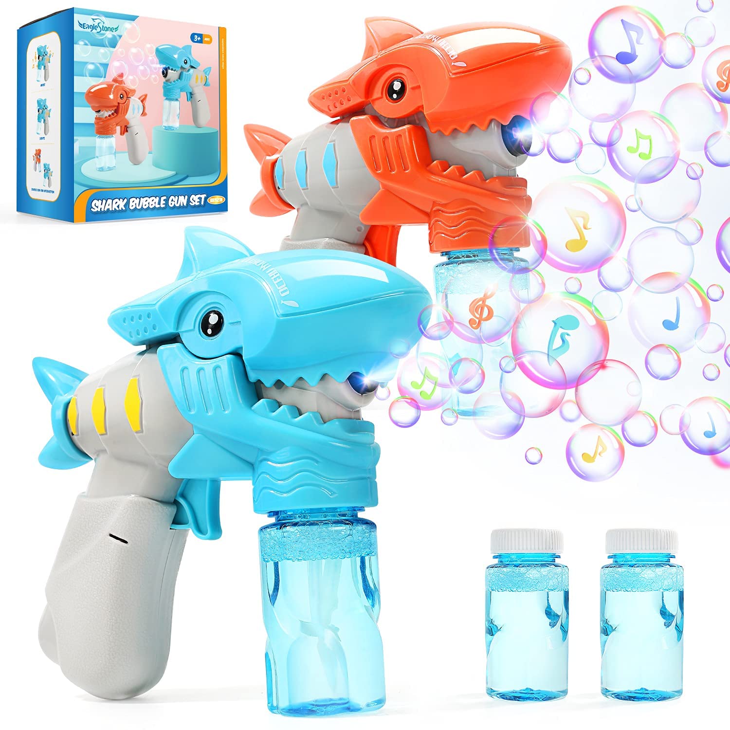 EAGLE STONE SHARK BUBBLE GUN FOR KIDS 2 SET