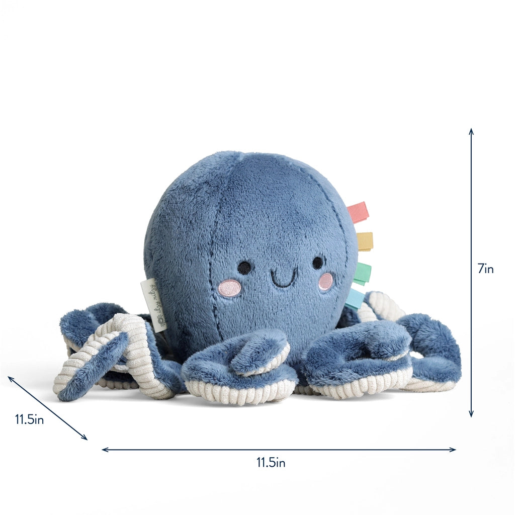 Itzy Ritzy Sweetie Snuggles plush octopus toy, blue