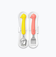 EDISON SILICONE SPOON&FORK CASE SET FOR BABY - DUCK