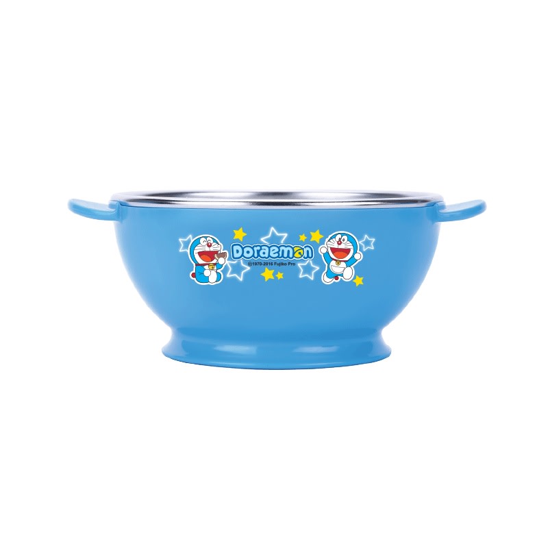 EDISON DORAEMON NON-SLIP STAINLESS RICE BOWL - baby enRoute