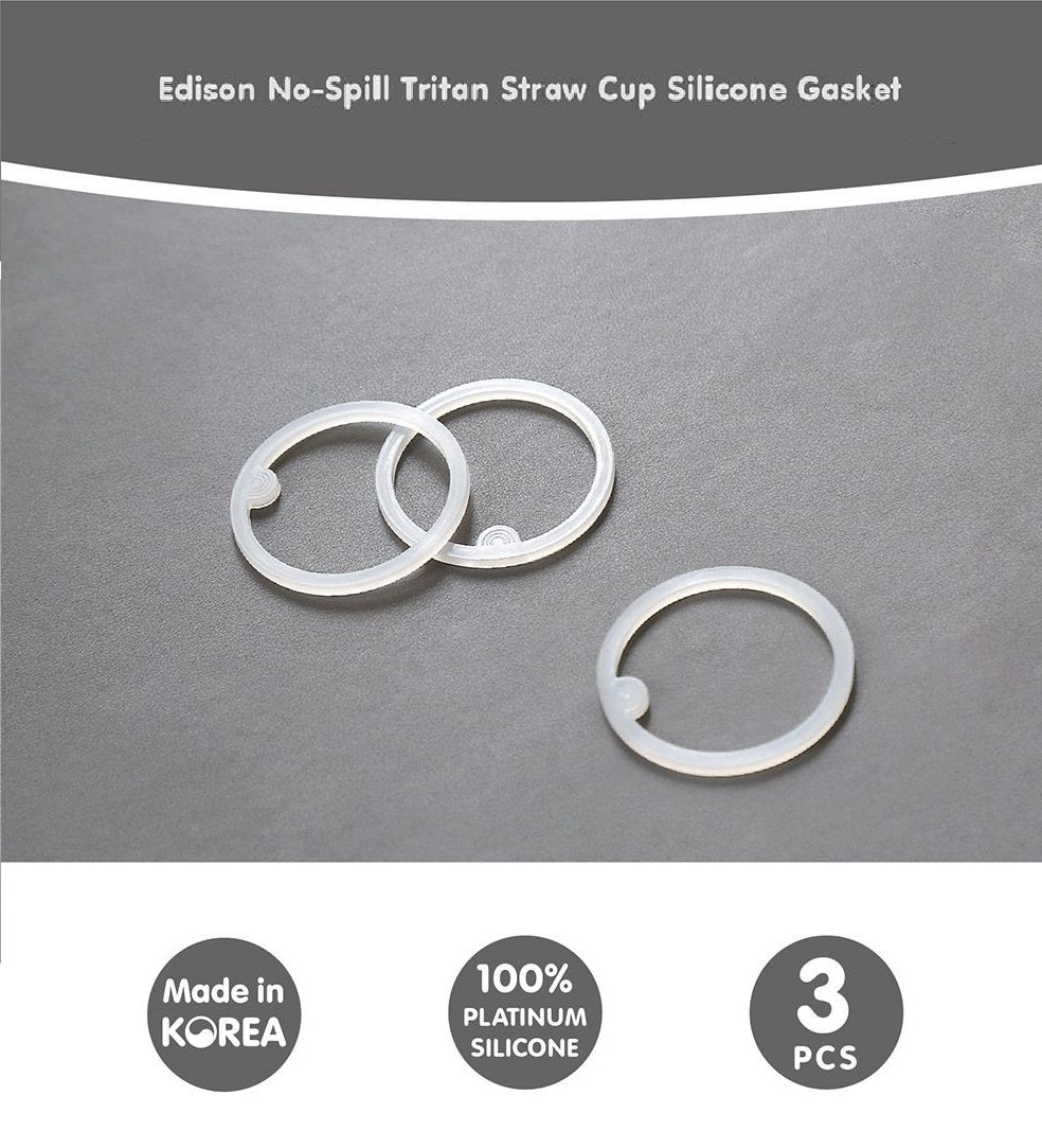 EDISON NO-SPILL TRITAN STRAW CUP SILICONE GASKET (3PCS SET)