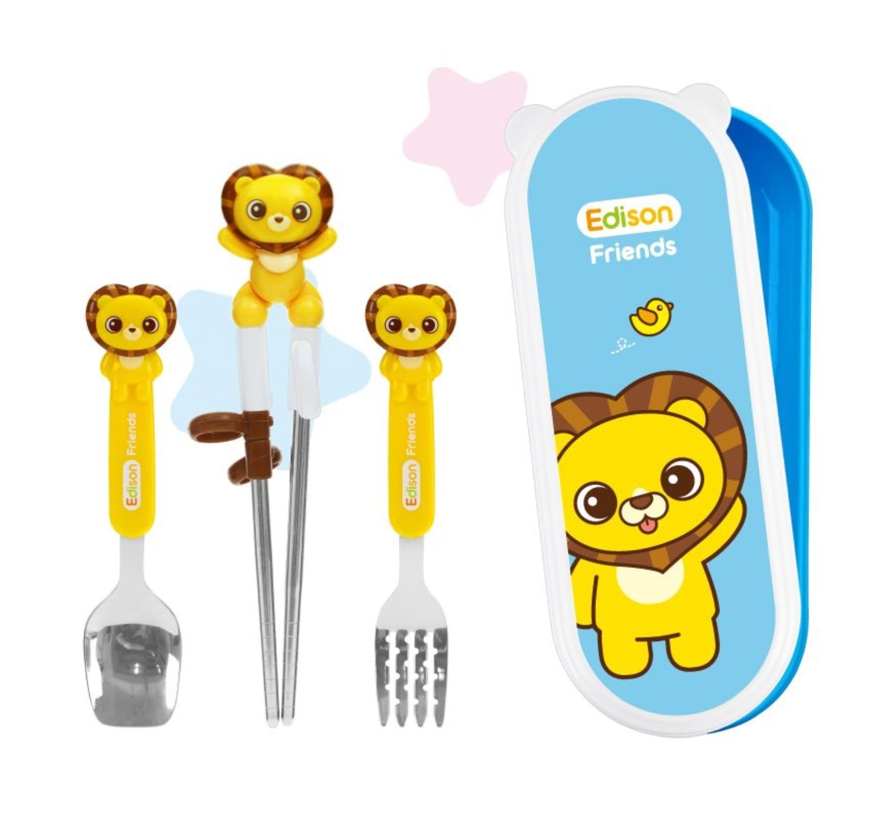 EDISON CHOPSTICKS EASY HARD CASE SET WITH FORK (RIGHT-HANDED)