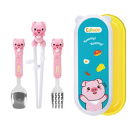 EDISON CHOPSTICKS EASY HARD CASE SET WITH FORK (RIGHT-HANDED)