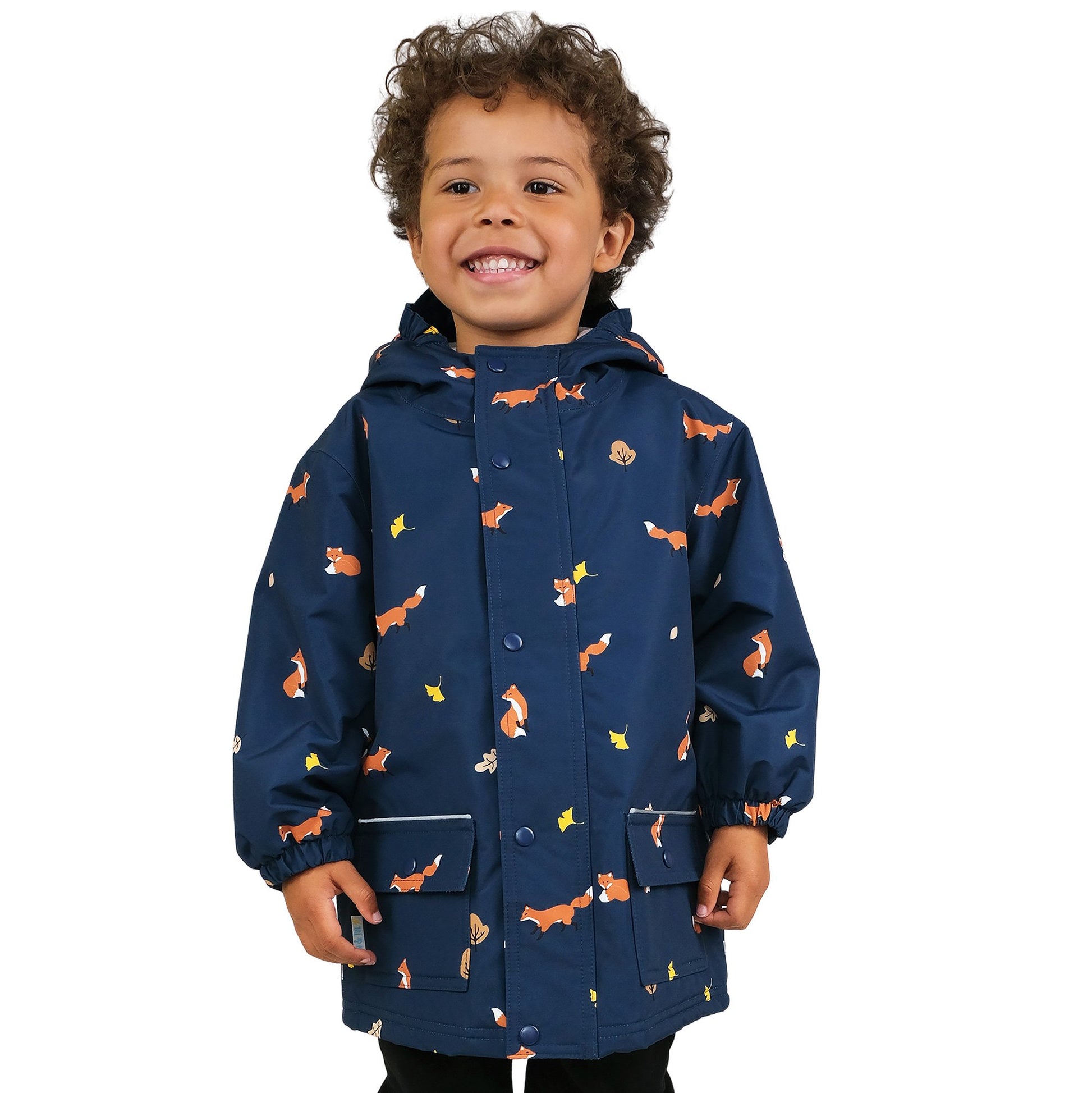 Jan & Jul Waterproof Cozy Dry Rain Jacket Navy Fox