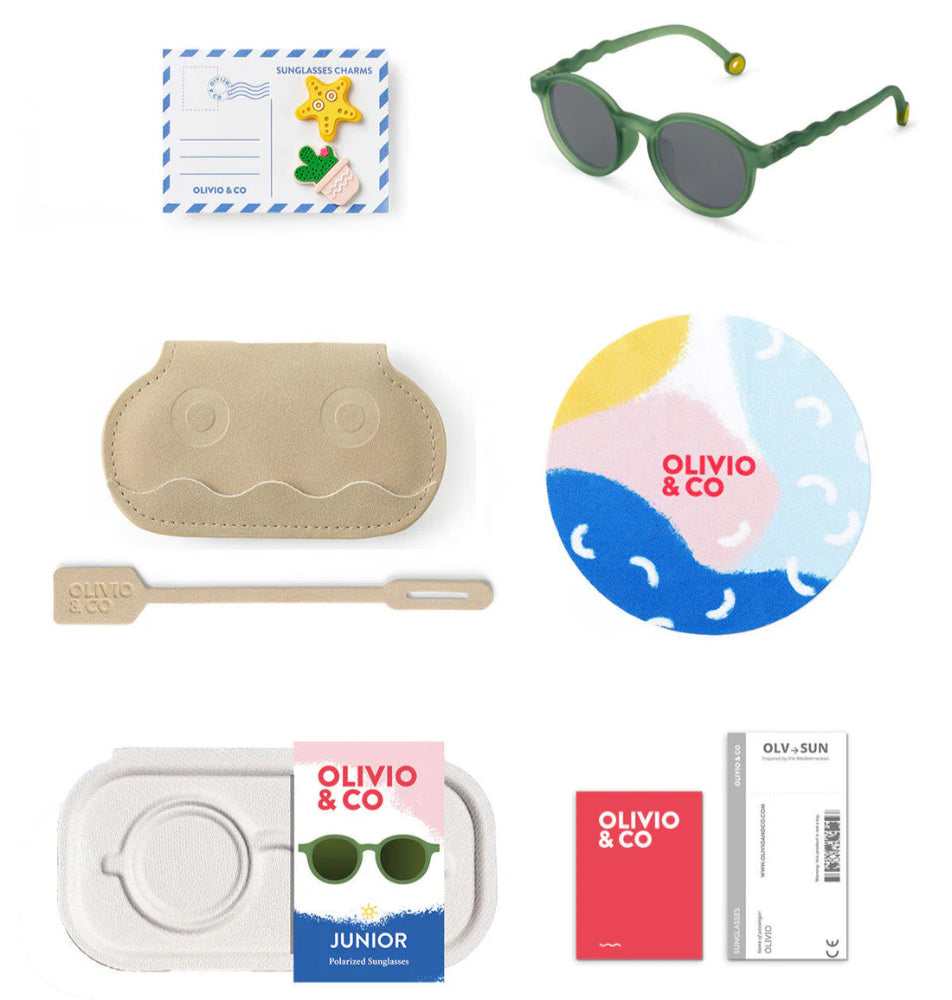 Olivio & Co Oval Sunglasses Junior+ Classic Olivio Olive Green